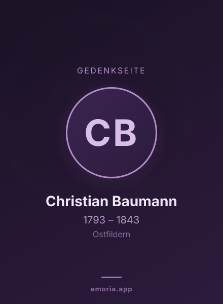 Gedenkportrait von Christian Baumann