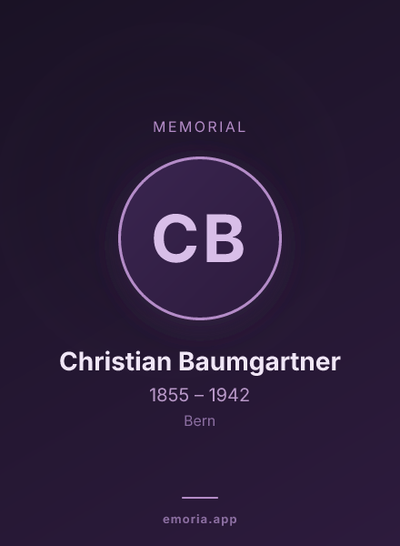 Memorial portrait of Christian Baumgartner
