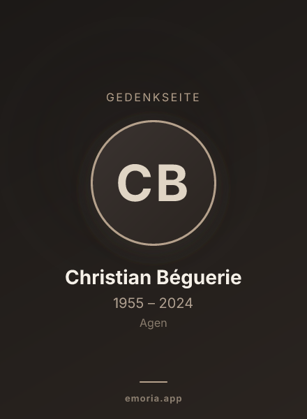 Gedenkportrait von Christian Béguerie