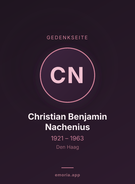 Gedenkportrait von Christian Benjamin Nachenius