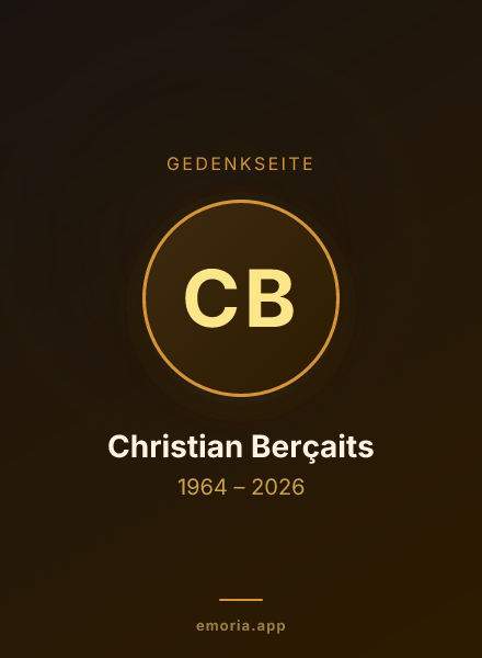 Gedenkportrait von Christian Berçaits