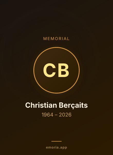 Memorial portrait of Christian Berçaits