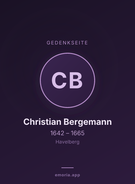 Gedenkportrait von Christian Bergemann