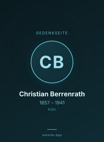 Gedenkportrait von Christian Berrenrath