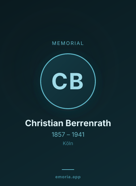 Memorial portrait of Christian Berrenrath