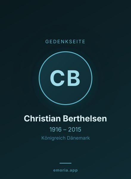 Gedenkportrait von Christian Berthelsen