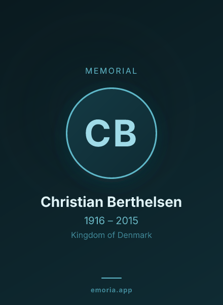 Memorial portrait of Christian Berthelsen