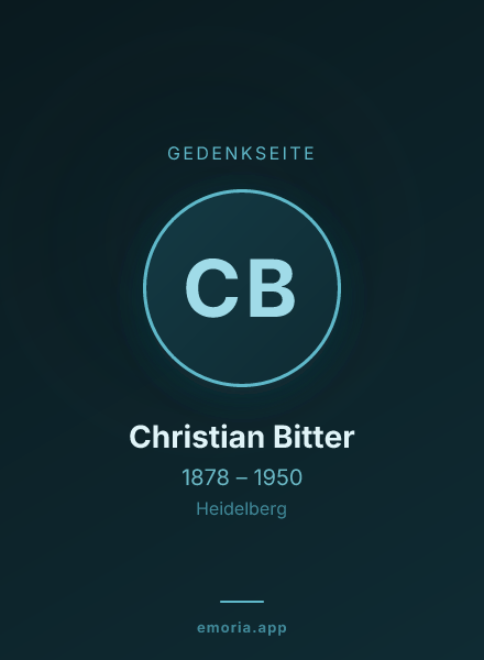 Gedenkportrait von Christian Bitter
