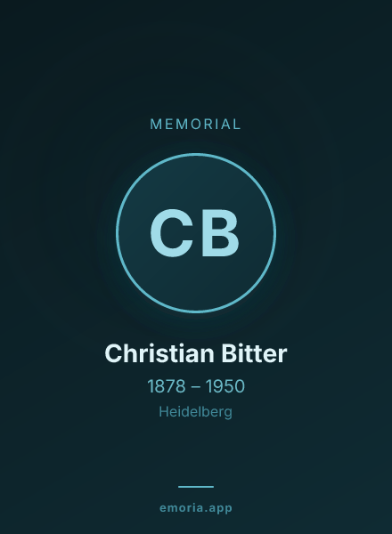 Memorial portrait of Christian Bitter