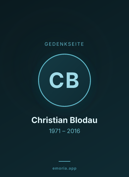 Gedenkportrait von Christian Blodau