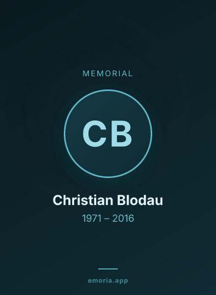Memorial portrait of Christian Blodau