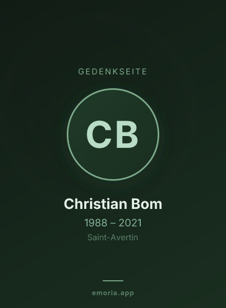 Gedenkportrait von Christian Bom