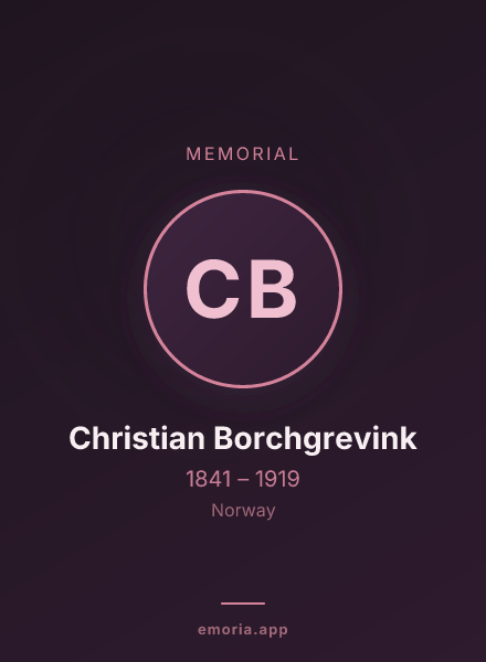 Memorial portrait of Christian Borchgrevink