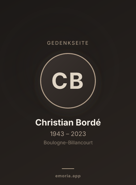 Gedenkportrait von Christian Bordé