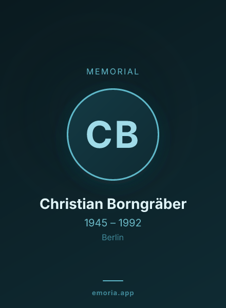 Memorial portrait of Christian Borngräber