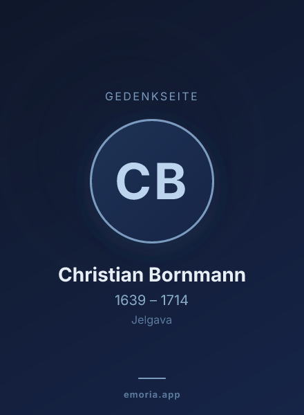 Gedenkportrait von Christian Bornmann