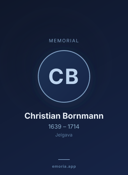 Memorial portrait of Christian Bornmann
