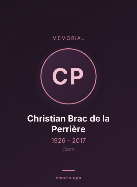 Memorial portrait of Christian Brac de la Perrière