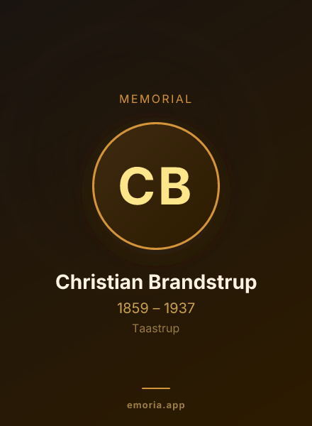 Memorial portrait of Christian Brandstrup