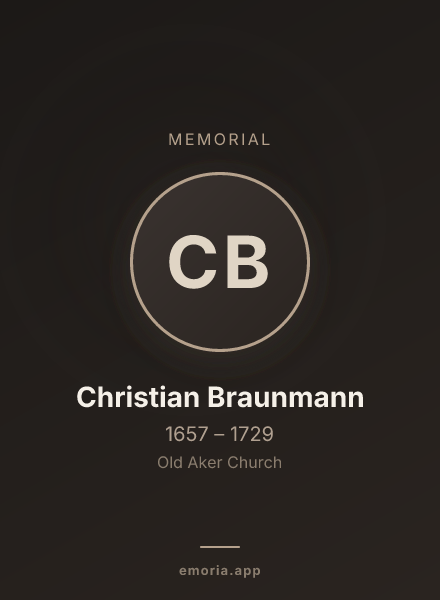 Memorial portrait of Christian Braunmann