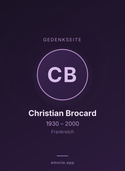 Gedenkportrait von Christian Brocard