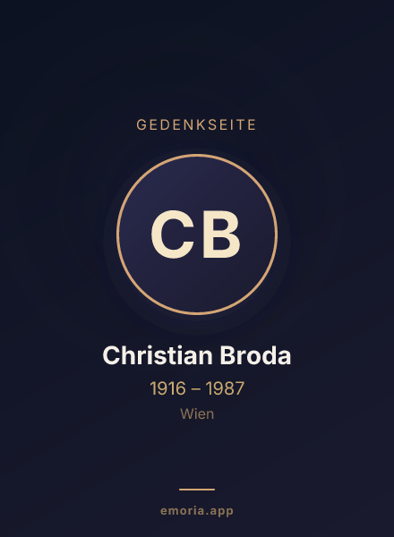 Gedenkportrait von Christian Broda