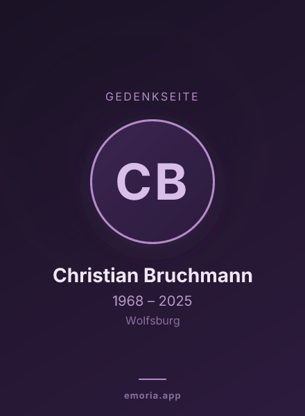 Gedenkportrait von Christian Bruchmann