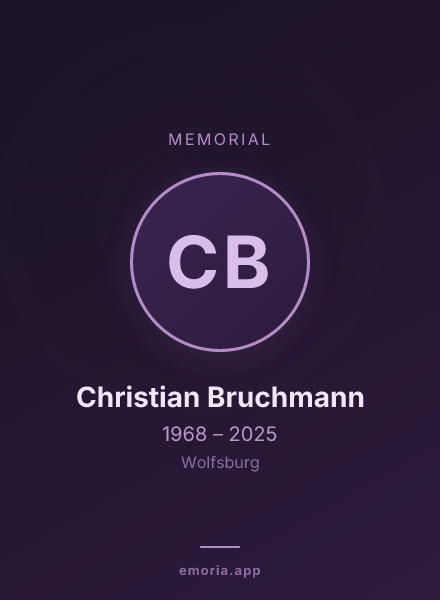Memorial portrait of Christian Bruchmann