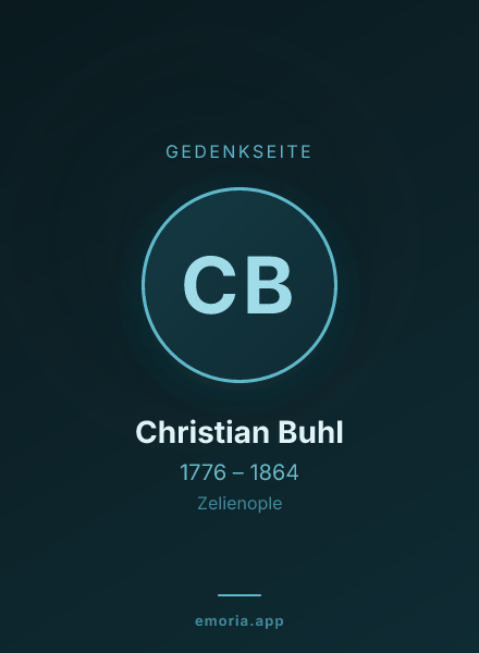 Gedenkportrait von Christian Buhl
