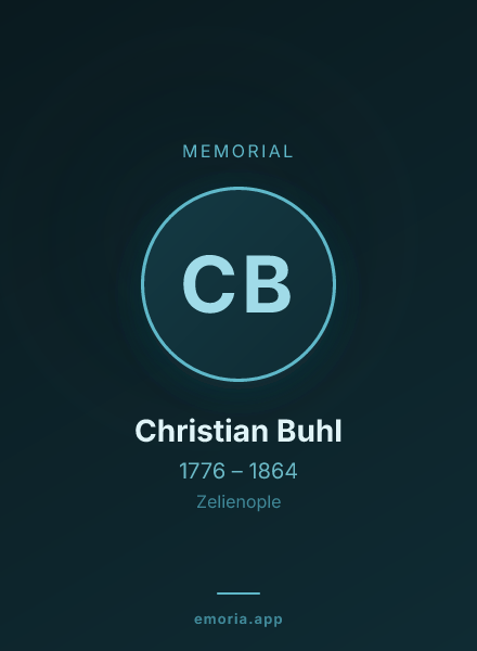 Memorial portrait of Christian Buhl
