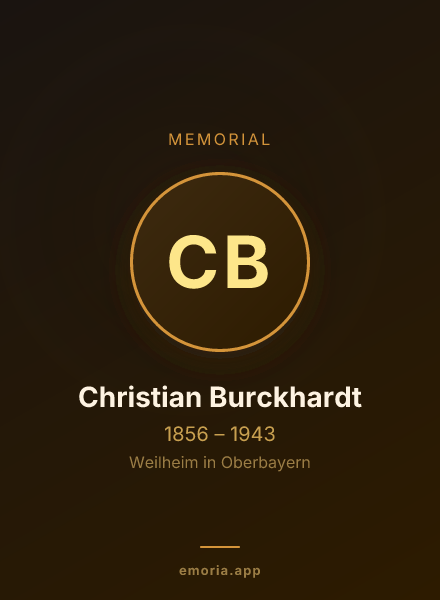 Memorial portrait of Christian Burckhardt