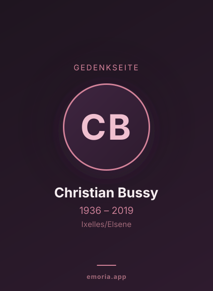Gedenkportrait von Christian Bussy