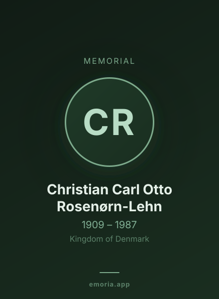 Memorial portrait of Christian Carl Otto Rosenørn-Lehn