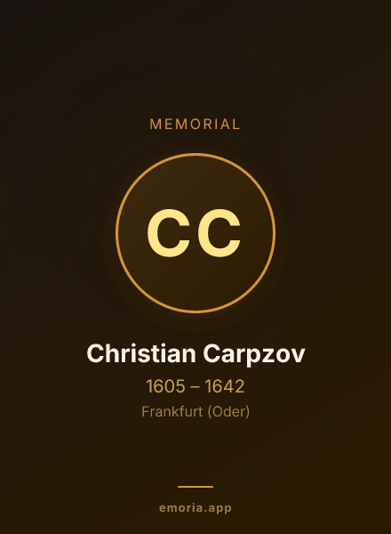 Memorial portrait of Christian Carpzov