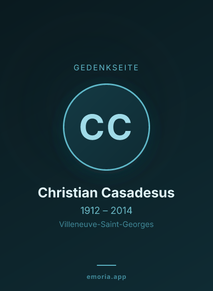 Gedenkportrait von Christian Casadesus