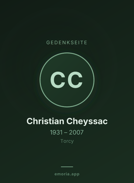 Gedenkportrait von Christian Cheyssac