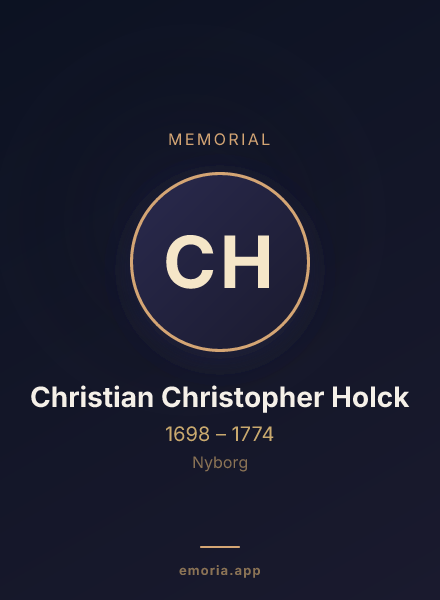 Memorial portrait of Christian Christopher Holck