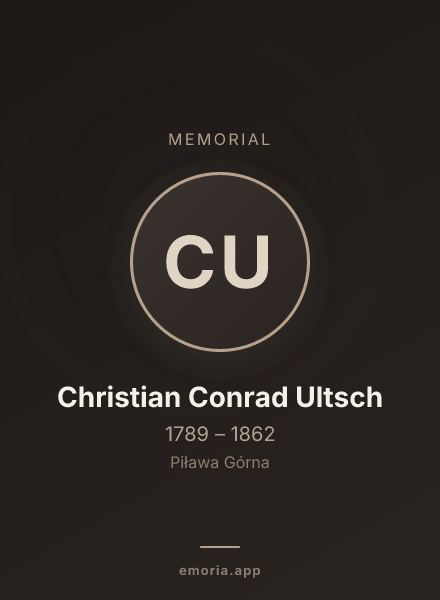 Memorial portrait of Christian Conrad Ultsch