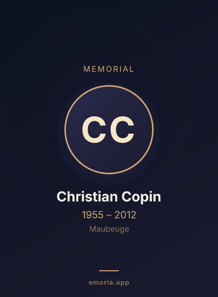 Memorial portrait of Christian Copin