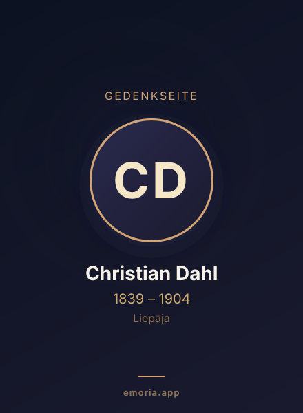 Gedenkportrait von Christian Dahl