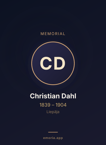 Memorial portrait of Christian Dahl