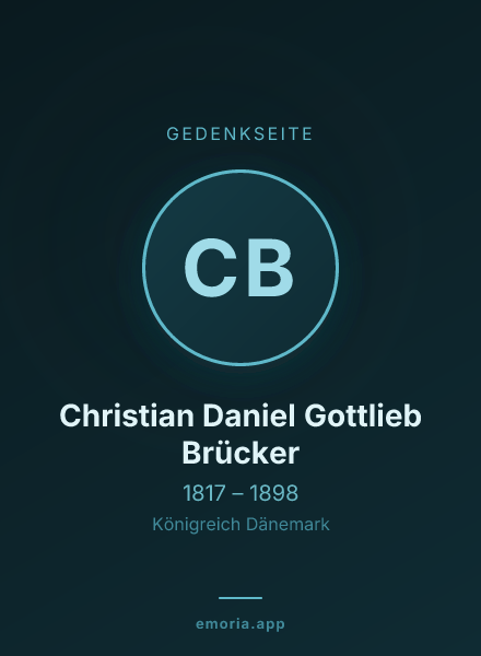 Gedenkportrait von Christian Daniel Gottlieb Brücker