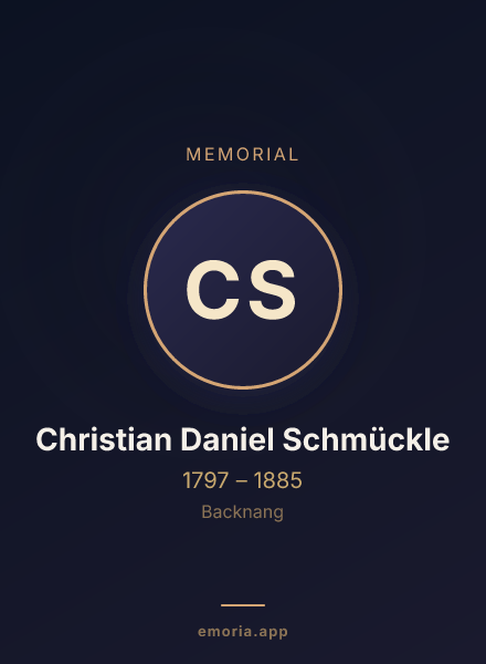 Memorial portrait of Christian Daniel Schmückle