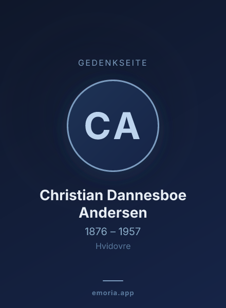 Gedenkportrait von Christian Dannesboe Andersen