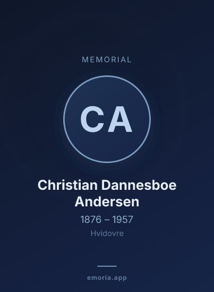 Memorial portrait of Christian Dannesboe Andersen