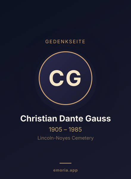 Gedenkportrait von Christian Dante Gauss