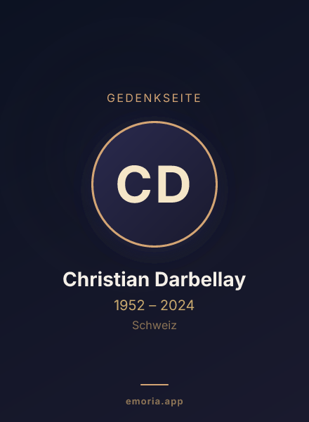 Gedenkportrait von Christian Darbellay