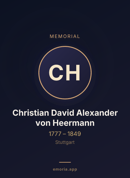 Memorial portrait of Christian David Alexander von Heermann