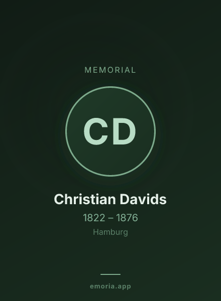 Memorial portrait of Christian Davids