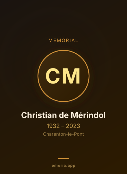 Memorial portrait of Christian de Mérindol